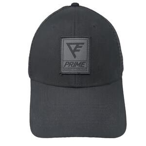 Prime Trucker Hat Black One Size Snapback Mesh Patch Logo Embroidery Adjustable